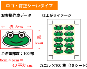 訂正シール仕上がり